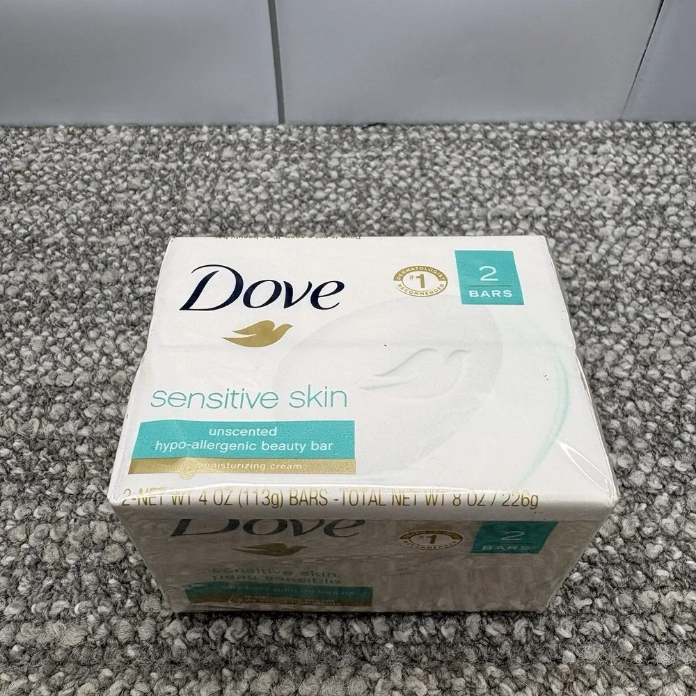 Dove Beauty Soap Bar Sensitive Skin Frag Free 3.75 Oz New Sealed DISC